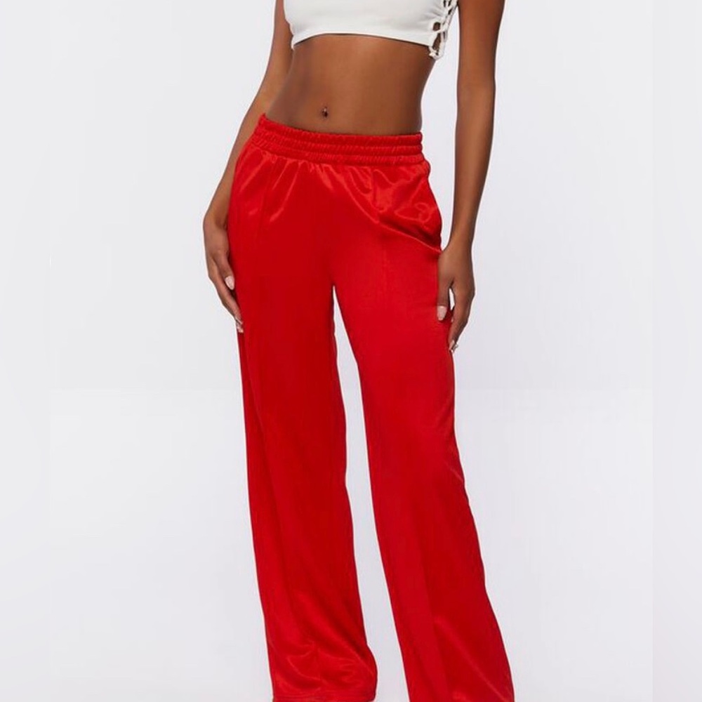 forever 21 wide-leg mid-rise pants